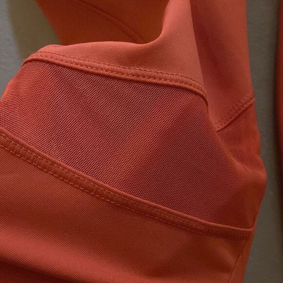 NWT MSRP $100 Adidas Climalite Ultimate Rise Printed Orange Tights Leggings - Picture 9 of 9